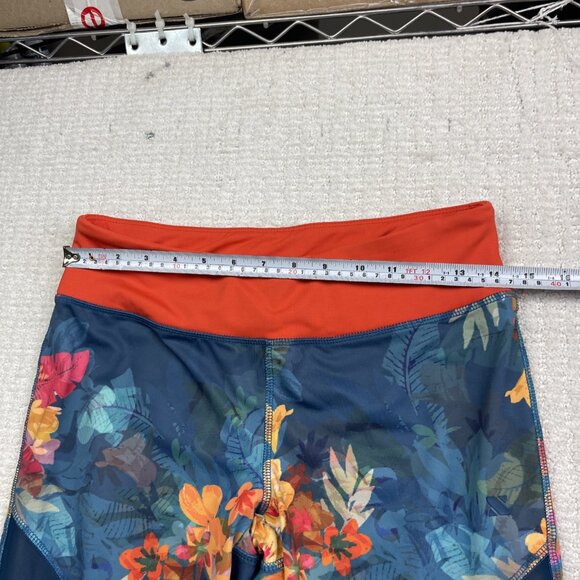 Lot x2 Surin Sport Leggings Athletic Gym / Yoga Floral AOP Tropical Women Sz M - Picture 9 of 16